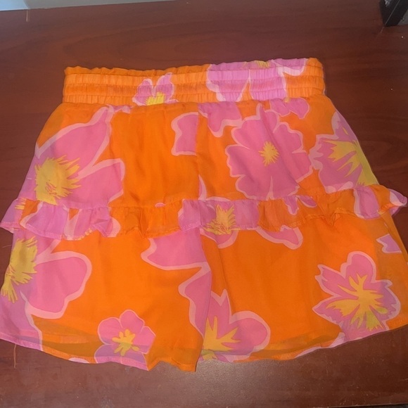 WHITE BIRCH Shorts Women’s Large Floral Ruffle High Waisted flowy tiered y2k - Picture 7 of 9